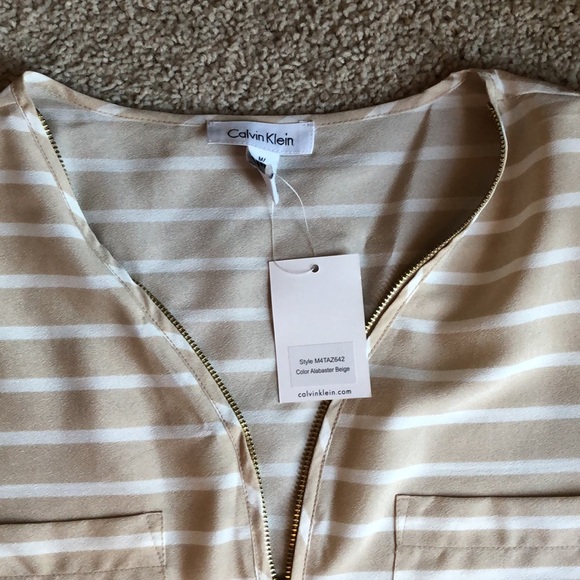 CALVIN KLEIN STRIPED BLOUSE - Picture 3 of 3